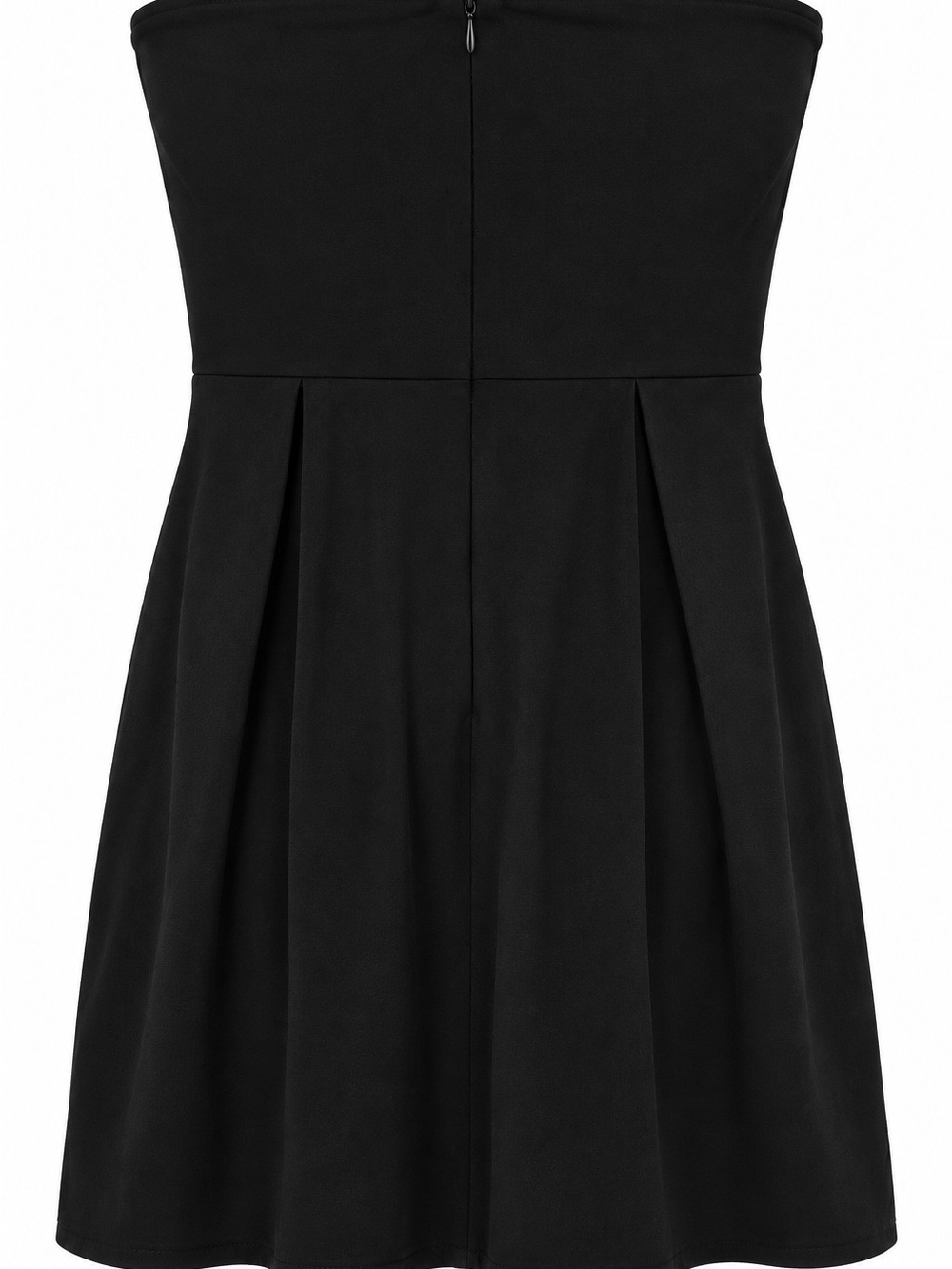 Old Navy Black Strapless Pleated Skater Dress